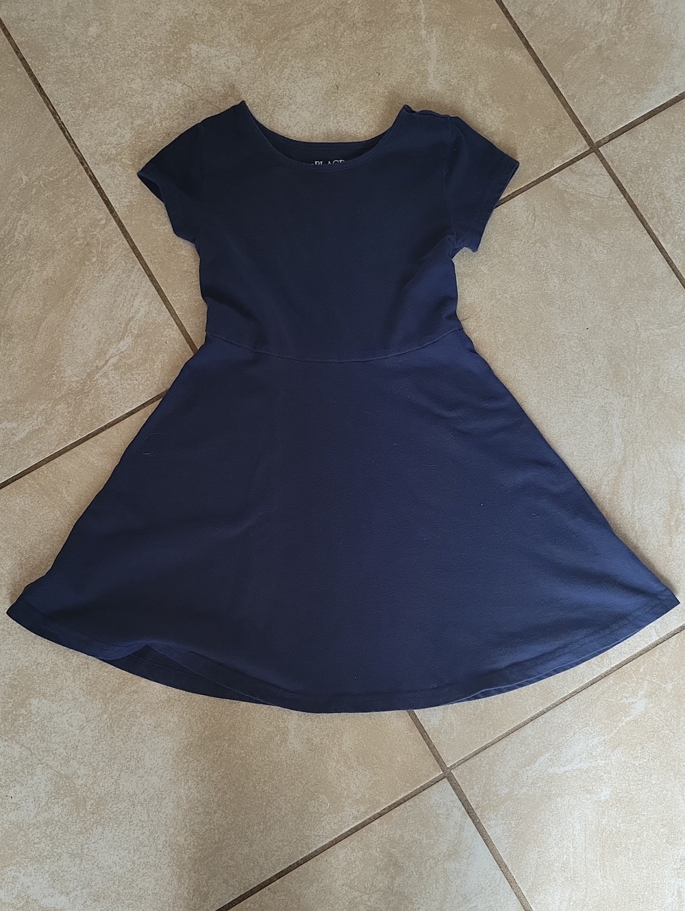 The Children's Place Navy Cap-Sleeve Fit & Flare Dress